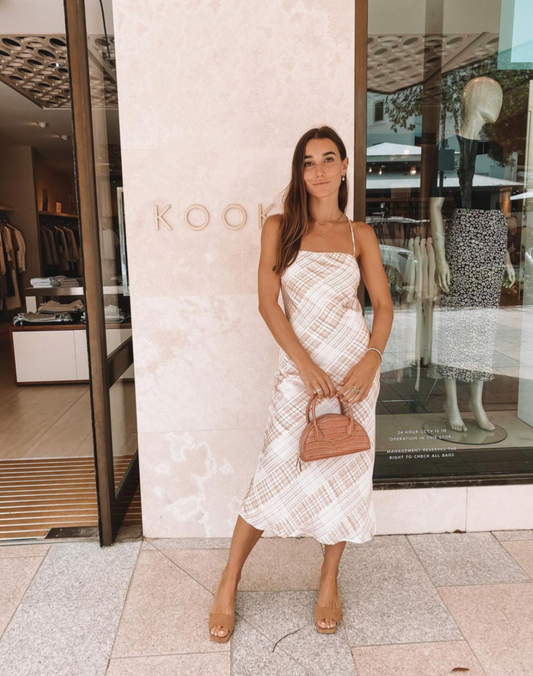 Kookai - Checkmate Slip Midi Dress