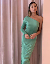 Load image into Gallery viewer, L&#39;idee Soiree One Shoulder L/S Dress in Sea Green
