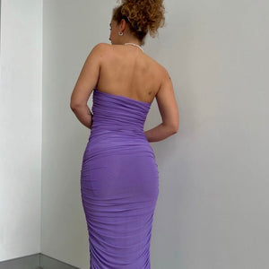 Ruby - Ginni Mesh Tube Dress in Wisteria