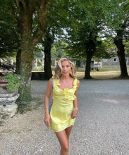 Load image into Gallery viewer, House Of CB - Tink Buttercup Satin Ruffle Mini Dress
