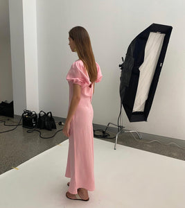 Ruby - Kendall Linen Dress in Pink