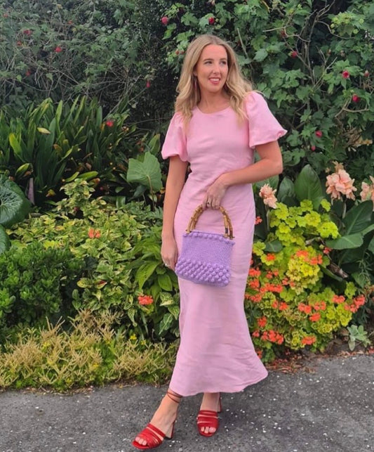 Ruby - Kendall Linen Dress in Pink