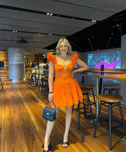 Load image into Gallery viewer, Aje - Simone Frill Sleeve Mini Dress Orange
