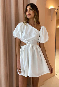 By Nicola - Gabriella Asymmetrical Mini Dress in White