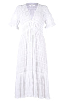 Load image into Gallery viewer, Ruby - Mirella V Neck Dress White
