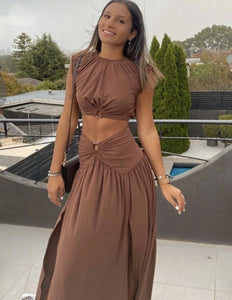 Bec and Bridge - Minx Top & Skirt Set Brown