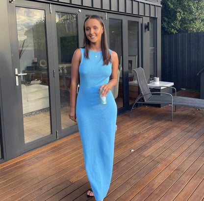 Bec and Bridge - Sorbet Summer Midi Azure Blue rwsb. Bec and Bridge - Sorbet Summer Midi Azure Blue rwsb.