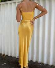 Load image into Gallery viewer, Shona Joy - Alma Lace Up Midi Dress in Saffron
