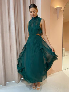 Shona Joy - Leonie Backless Frill Dress in Rosemary