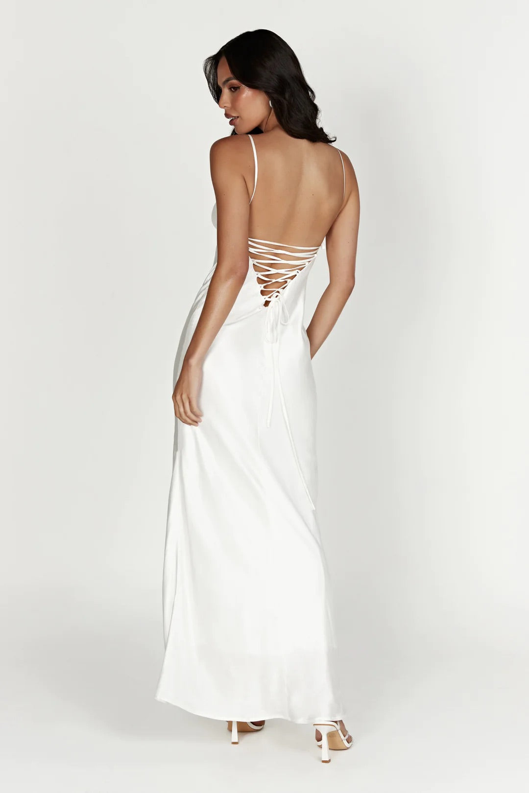 Meshki - Cora Tie Back Maxi Dress in White – rwsb.