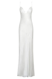 Meshki - Cora Tie Back Maxi Dress in White