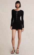Load image into Gallery viewer, Bec and Bridge - Sapphira Knit Long Sleeve Mini Dress Black
