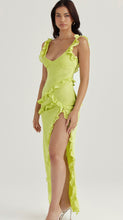 Load image into Gallery viewer, House Of CB - Pixie Lime Ruffle Maxi Dress
