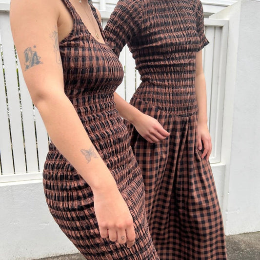 Ruby - Klein Gingham Midi Dress