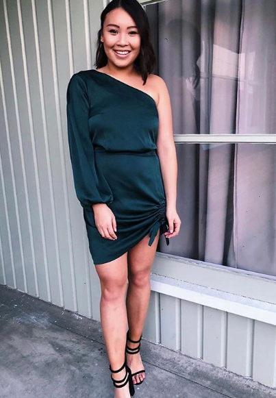 Kookai - Vangeline Mini Dress in Teal rwsb. Kookai - Vangeline Mini Dress in Teal rwsb.