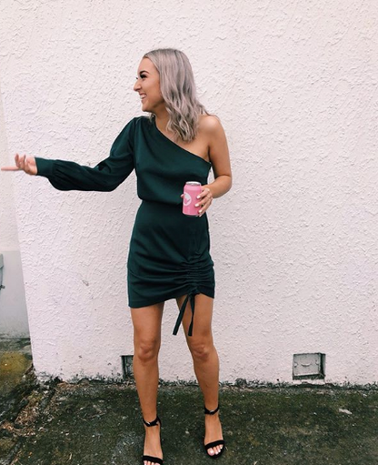 Kookai - Vangeline Mini Dress in Teal rwsb. Kookai - Vangeline Mini Dress in Teal rwsb.