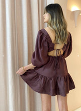 Load image into Gallery viewer, Shona Joy - Marlene Open Back Mini dress in Chocolate
