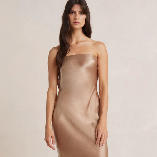 Bec and Bridge - Moon Dance Strapless Dress in Golden