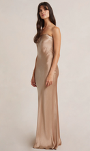 Load image into Gallery viewer, Bec and Bridge - Moon Dance Strapless Dress in Golden
