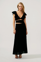 Load image into Gallery viewer, Suboo - Alva Rouched Cut Out Maxi in Black
