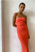 Load image into Gallery viewer, Bec and Bridge - Cecily Midi Dress in Blood Orange
