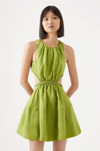 Load image into Gallery viewer, Aje - Voyage Braided Cut Out Mini Dress Verdant Green
