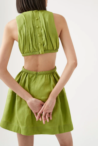 Aje - Voyage Braided Cut Out Mini Dress Verdant Green