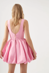 Aje - Suzette Bubble Mini Dress Bon Bon Pink