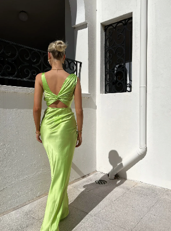 Natalie Rolt - Tamika Gown in Lime rwsb. Natalie Rolt - Tamika Gown in Lime rwsb.