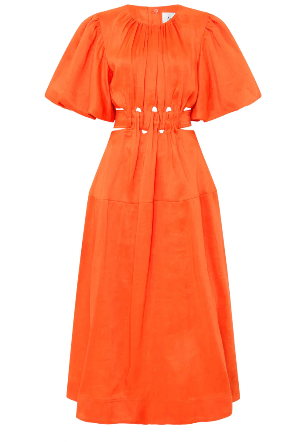 Aje - Cosette Tie Back Midi Dress Orange